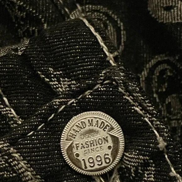 Men's Black Paisley Print Pants - Picture 3 of 3